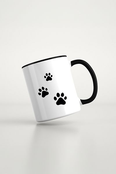 feinas Text Black Porcelain Mug