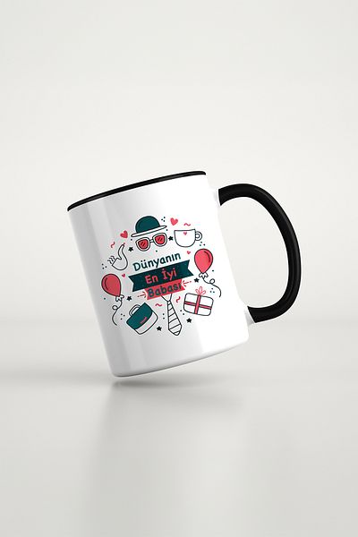 feinas Black Porcelain Mug - Father's Day