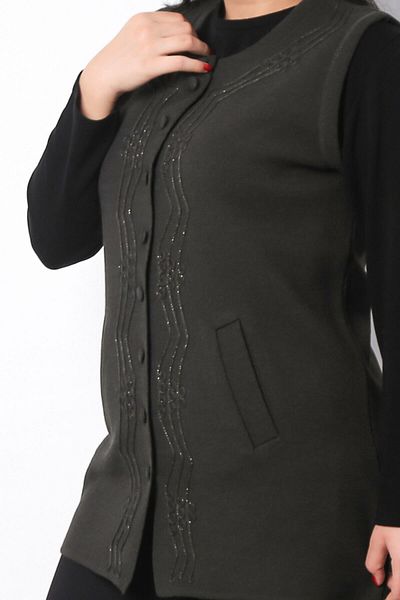 Laden Knitwear Women's Woolen Laselle Thick High Quality Winter Mother Vest