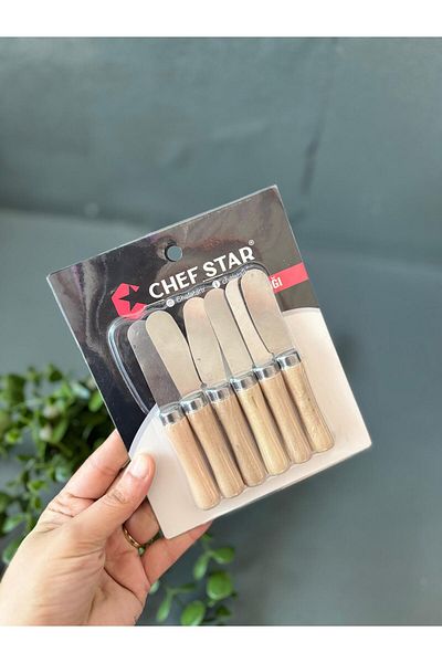 hinezahome Bamboo Multi-Purpose 6-Piece Knife