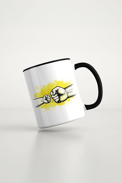 feinas Black Porcelain Mug - Father's Day