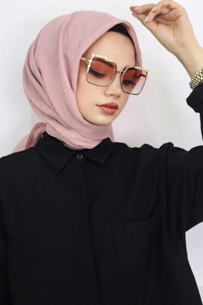 Melodi Scarf Eșarfă practică Bamboo Knit pentru femei - Hijab Powder