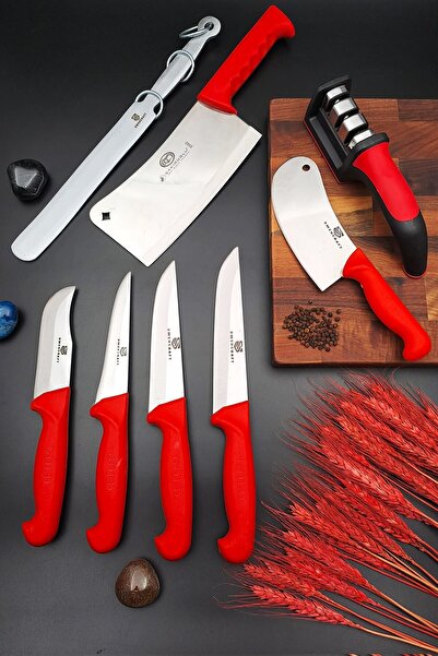 SWENCRAFT 8 Pieces Set Kitchen Meat Butcher Sacrifice Swimming Knife Surmenese Onion Dumpling Row Set Masat Sharpening Apparatus