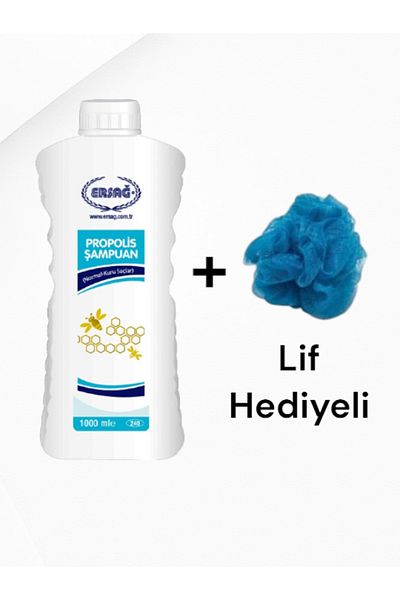 Ersağ Shampoo with Propolis (Normal-Dry Hair) 1000 ml - (with Fiber Gift)