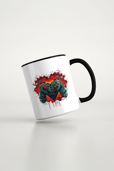 feinas Gamer Black Porcelain Mug
