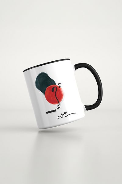feinas كوب بورسلين أسود من Art Art