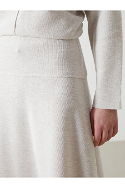 LC Waikiki Women's Knitwear Skirt with Elastic Waist