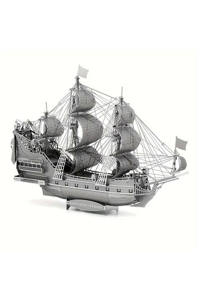 DIY Queen Anne's Revenge 3D Metal Puzzle - over 14 Years Old Hee Queen Mother's Venge Ship