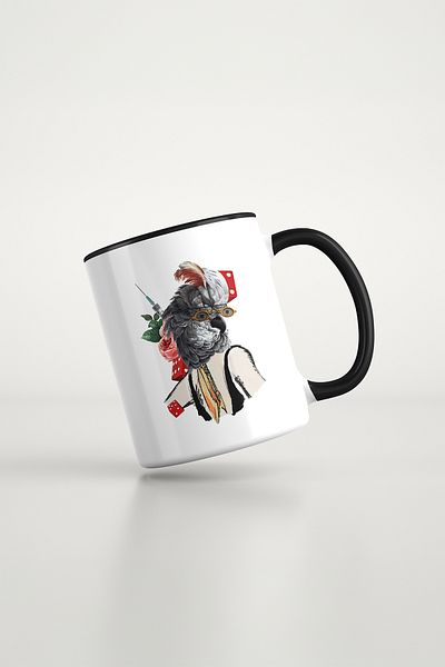 feinas Art Art Black Porcelain Mug