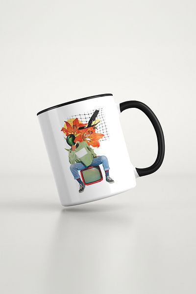 feinas Art Art Black Porcelain Mug