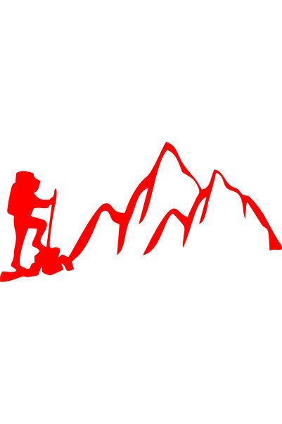 Birim Matbaa Climbing to the Summit Auto Sticker(12X25Cm)