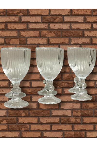 Masaf Home 6 Lı Kahve Yanı Su Bardağı Kristal Flut Bardak