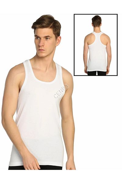 SİERNA Elite 3 Pieces Men's Sports Singlet White Srn-000356