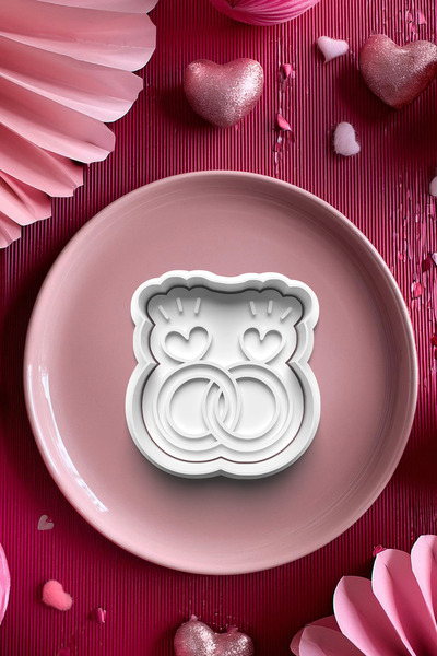 Deep Sweet Heart Cake Valentine's Day Cookie Mold Cutter Dough Shaper