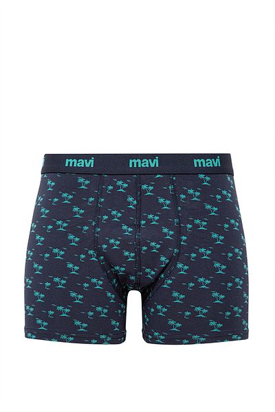 Mavi 3-teiliges bedrucktes marineblaues Boxerset0911506-70490