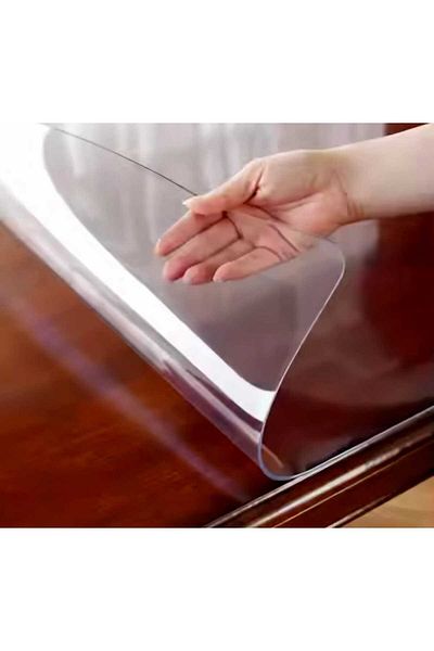 Başak Ev Tekstili 1,2 mm Πάχος 100 cm Πιο διαφανές πάχος Pvs Τραπέζι Προστατευτικό Τραπεζομάντιλο Mica