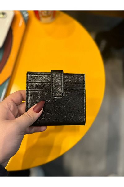 Moda Sekiz Γυναικείο πορτοφόλι θήκης κάρτας 10 θέσεων με μαύρο μαγνήτη