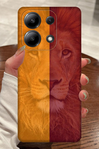 Snacase Xiaomi Redmi Note 13 Pro 4G Futbol Takımı - Aslan Desenli Kamera Koru...