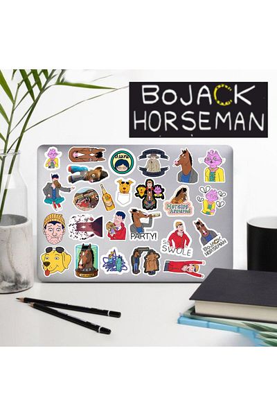 HEDİYENE BAK Bojack Horseman Series 2 - حزمة ملصقات للكمبيوتر المحمول من Bullet Journal