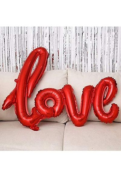 Öz-bal Red Foil Balloon - Handwritten Helium