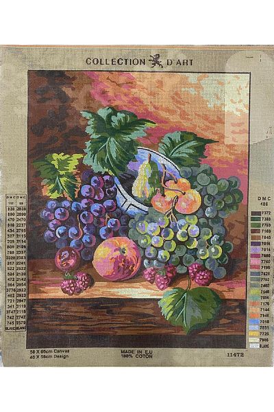 collection d'art 50X60 cm Fruit Plate - Dart Printed Tapestry 11472 - Collection
