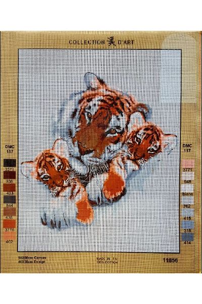 collection d'art 50X60 cm Dart Printed Tiger Tapestry - Collection 11856