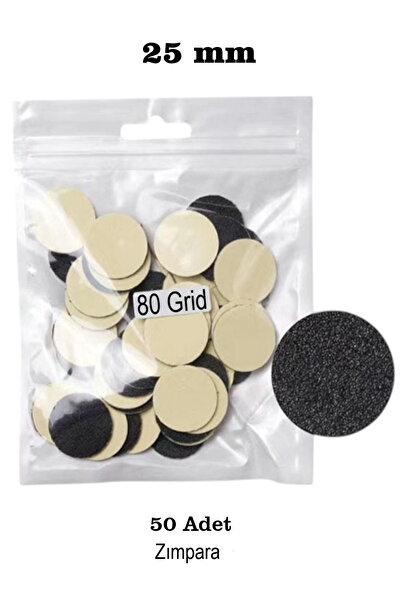 Full Beauty 50 Adet 25 Mm Pododisk Zımparası - 80 Grit (SERTLİK) Seçenekleri-...