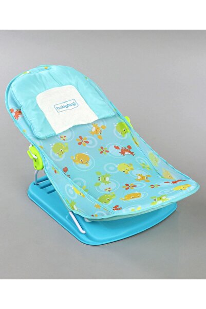 Babyhug Babyhug Bubble Joy Bather Aquatic Print - Reclining Backrest, Non-Slip, 0-12m, 62x33x32.5cm Blue