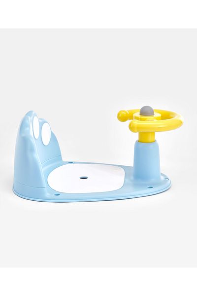 Fab N Funky Shower Chair for Toddlers - Durable, Anti-Slip, Supportive Backrest, 12M+ Blue Bath Seat