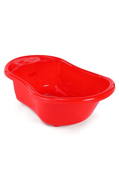 Babyhug Babyhug Baby Bath Tub - Red, Comfortable Soft Edges, Lightweight Portable, 79x47x25.5cm, 6M+