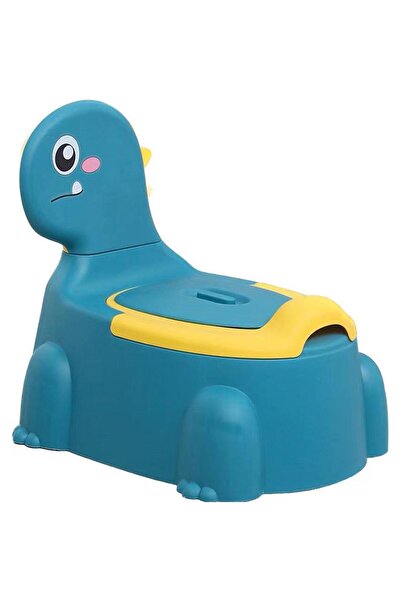 Fab N Funky كرسي تدريب للأطفال على استخدام المرحاض مع غطاء بتصميم ديناصور، مقاوم للرذاذ للأطفال من سن 6 أشهر فما فوق، أزرق
