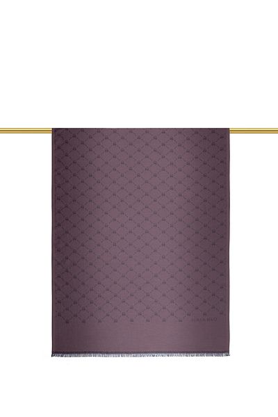 Bursa İpek Μοτίβο μονόγραμμα Dark Dusty Rose Μεταξωτό σάλι ζακάρ