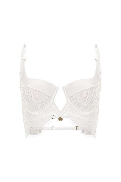Feu De Elu Σουτιέν με κορσέ Calla Lily White Lace