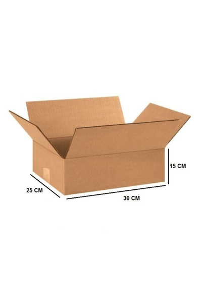 AMBALAJ MARKT Tek Oluklu Koli 35x25x15 Cm Esmer C Dalga 10 Adet