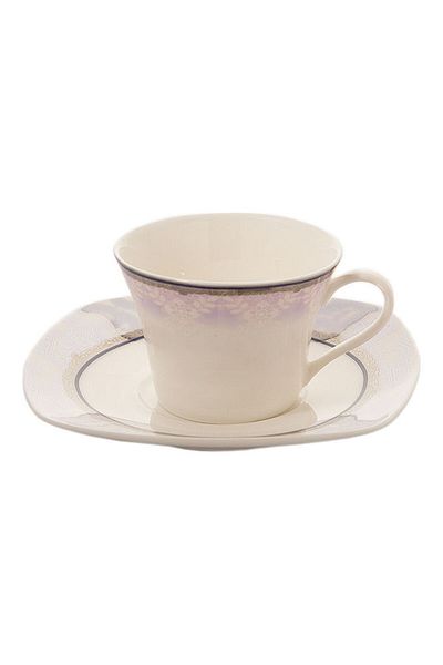 Dania 12-Piece Coffee Cups And Saucer Set White 6x6x6cm