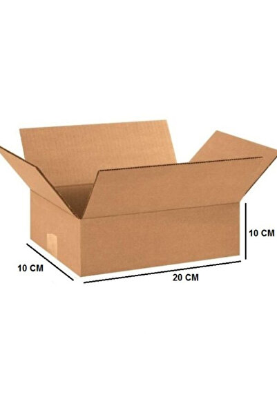 AMBALAJ MARKT Tek Oluklu Paketleme Kolisi 20x10x10 Cm Esmer C Dalga 10 Adet