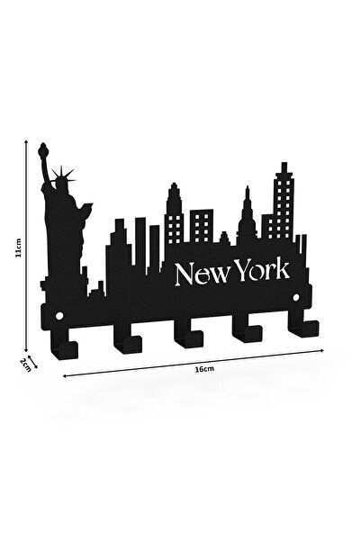 decorelax نيويورك تحت عنوان سلسلة المفاتيح المعدنية حزام أسود