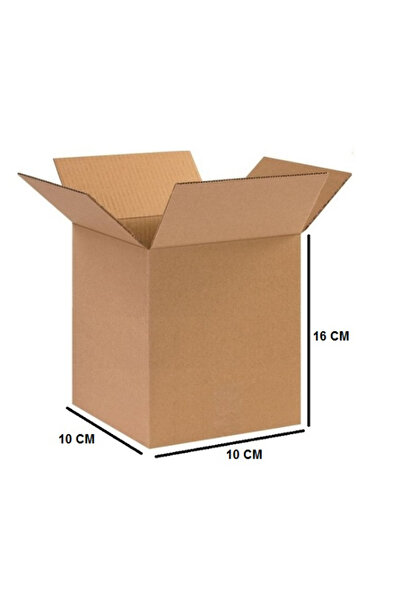 AMBALAJ MARKT Tek Oluklu Bardak Kolisi 10x10x16 Cm Esmer C Dalga 10 Adet