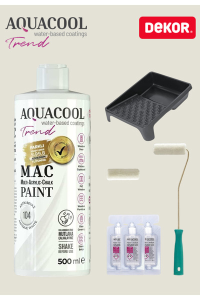 Aquacool Trend Akrilik Hobi Boya 500 ml Rulo Katalizör Boyacı Tavası Hibrit D...