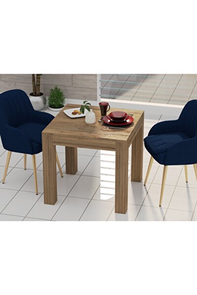 Mahmayi 2-Seater Wooden Dining Table for Kitchen, 80cm, Vintage Santa Fe Oak Finish