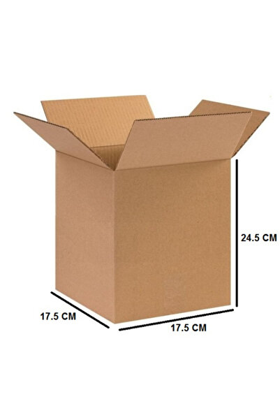 AMBALAJ MARKT Tek Oluklu Vazo, Gıda Kabı Kolisi 17,5x17,5x24,5 Cm Esmer C Dal...