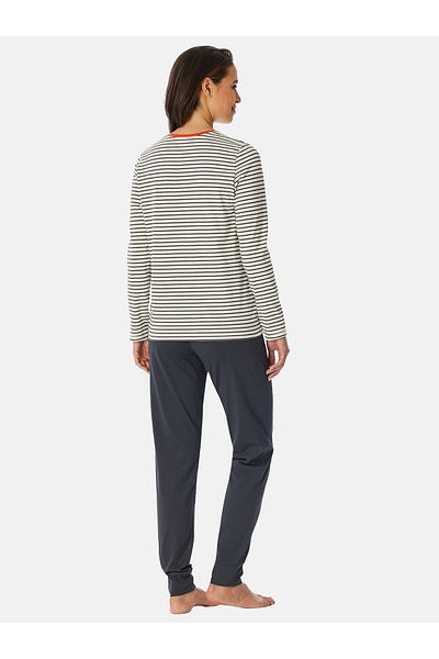 Schiesser Pyjama Casual Essentials Schlafanzug Schlafmode Bequem
