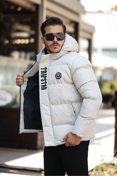Abalı Ανδρικό πουπουλένιο παλτό Trapstar με λεπτομέρεια Supat και κέντημα, αδιάβροχο και αντιανεμικό προϊόν