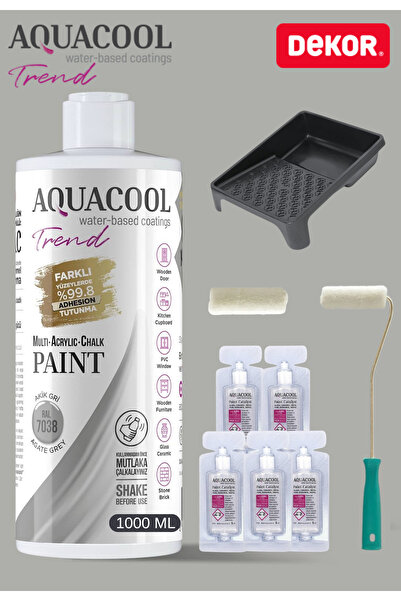 Aquacool Trend Su Bazlı Akrilik Hobi Boya 1000 ml Rulo Katalizör Boyacı Tavas...
