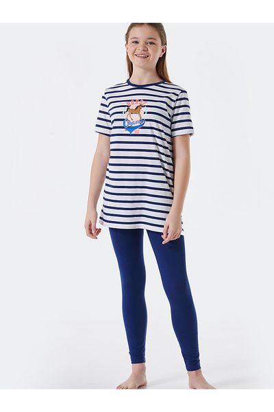 Schiesser Pyjama Horse World Cotton Schlafanzug Schlafmode Bequem