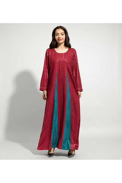 IKKXA Dazzling Charm Embroidered Jalabiya