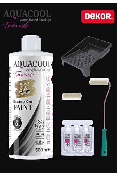 Aquacool Trend Su Bazlı Akrilik Hobi Boya 500 ml Rulo Katalizör Boyacı Tavası...