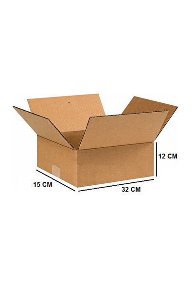 AMBALAJ MARKT Tek Oluklu Genel Amaçlı Koli 32x15x12 Cm Esmer C Dalga 10 Adet