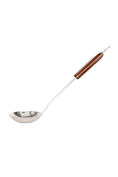 ROYALFORD RF9773 Stainless Steel Ladle with Wooden Finish Handle