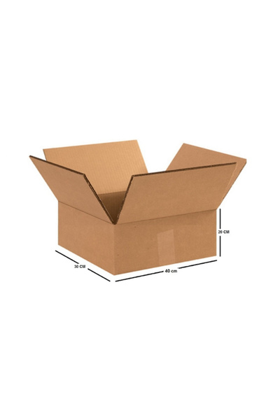 AMBALAJ MARKT Çift Oluklu Kargo Eşya Nakliye Taşıma Kolisi 40x30x20 Cm Esmer ...